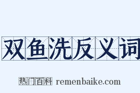 双鱼洗反义词是什么意思的图片